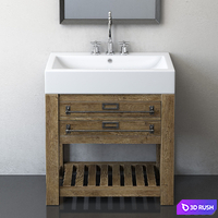 MERCANTILE CONSOLE WASHSTAND 3D Model Vray, Corona
