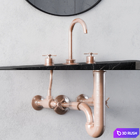 Black marble wash basin 3D Model Vray, Corona