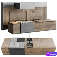 AVE Toncelli Essence Kitchen &amp; Miele 3D Model Vray, Corona