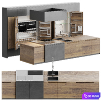 AVE Toncelli Essence Kitchen &amp; Miele 3D Model Vray, Corona