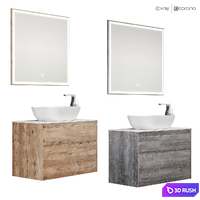 Nova Lite 90 rustic oak / rochelle (2 drawers) 3D Model Vray, Corona