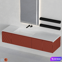 Antonio Lupi bathroom set 3D Model Vray, Corona