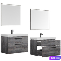 Nova 75/90 Oak Rochelieu (2 drawers) 3D Model Vray, Corona