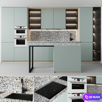 Kitchen No. 3 3D Model Corona