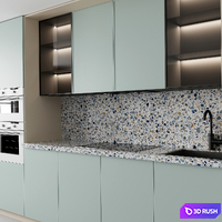 Kitchen No. 3 3D Model Corona