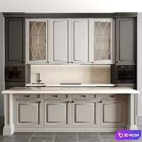 Kitchen 3D Model Vray, Corona