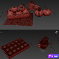 Sweet set_1 3D Model Vray