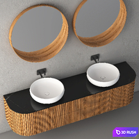 Modern Bathroom Cabinet | No. 103 3D Model Vray, Corona