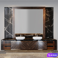 Bath set 3 3D Model Vray, Corona