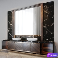 Bath set 3 3D Model Vray, Corona