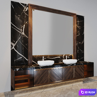 Bath set 3 3D Model Vray, Corona