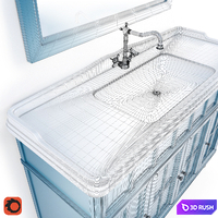 Bathroom furniture set Caprigo Borgo 3D Model Corona