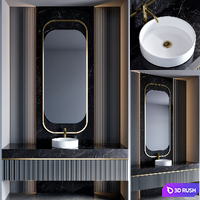 Bathroom furniture 58 3D Model Vray, Corona