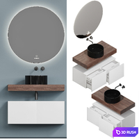 Stworki Olborg 100/120 and mirror Malme 3D Model Vray, Corona