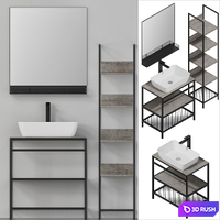 Stworki Nyborg 50/70/100 and Shelf 3D Model Vray, Corona
