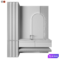 Luxury Bathroom 19 3D Model Vray, Corona