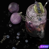 cold drinks. Thyme/lime/blueberry 3D Model Corona