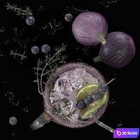 cold drinks. Thyme/lime/blueberry 3D Model Corona