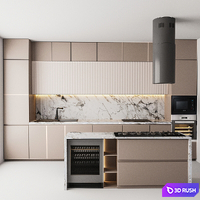 KITCHEN 01 3D Model Corona