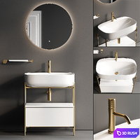 Scarabeo Ceramiche Diva Floor-standing Vanity Unit Set 4 3D Model Vray, Corona
