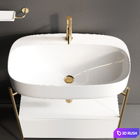 Scarabeo Ceramiche Diva Floor-standing Vanity Unit Set 4 3D Model Vray, Corona