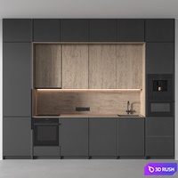 Modern kitchen 3D Model Corona