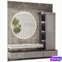 Bathroom furniture set 50 3D Model Vray, Corona