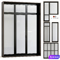 Windows of different sizes 3D Model Vray, Corona