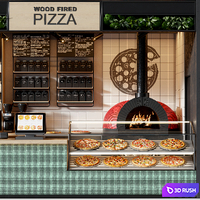 Pizzeria 001 3D Model Vray, Corona