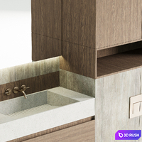 Bathroom Furniture 01 3D Model Corona