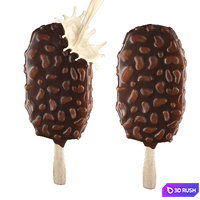 Chocolate ice cream 3D Model Corona