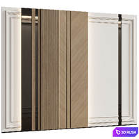 Neoclassical wall panels 24 3D Model Corona