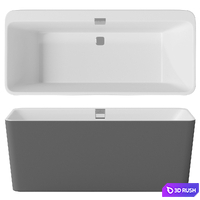Bathtub Villeroy &amp; Boch Squaro Edge 12 Excellence 3D Model Vray, Corona