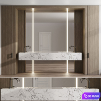 Bathroom furniture by inbani faucet set 33 280 400 70 3D Model Vray, Corona
