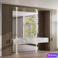 Bathroom furniture by inbani faucet set 33 280 400 70 3D Model Vray, Corona