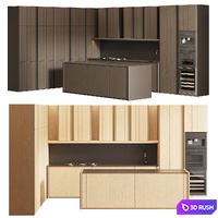 Kitchen set 4 3D Model Vray, Corona