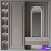 Bathroom furniture №26 3D Model Vray, Corona