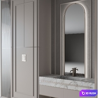 Bathroom furniture №26 3D Model Vray, Corona