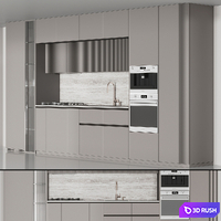 Modern kitchen 17 3D Model Vray, Corona