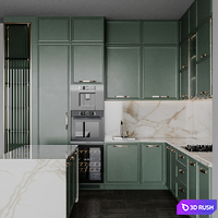Kitchen modern265 3D Model Vray, Corona