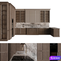 Neoclassical style kitchen 51 3D Model Corona