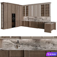 Neoclassical style kitchen 51 3D Model Corona