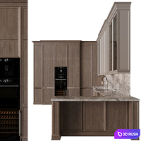 Neoclassical style kitchen 51 3D Model Corona