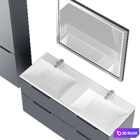 Wall-hung Vanity Unit Raval Vector 3D Model Corona