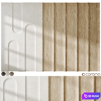 Wall 3D Panel 02 3D Model Corona