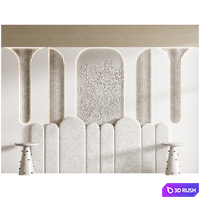 Children's headboard 12 3D Model Vray, Corona