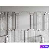 Children's headboard 12 3D Model Vray, Corona