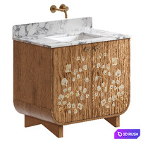 Toulouse Single Bathroom Vanity Anthropologie 3D Model Corona