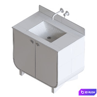 Toulouse Single Bathroom Vanity Anthropologie 3D Model Corona