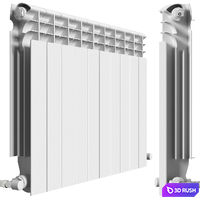 Heating radiator 3D Model Vray, Corona